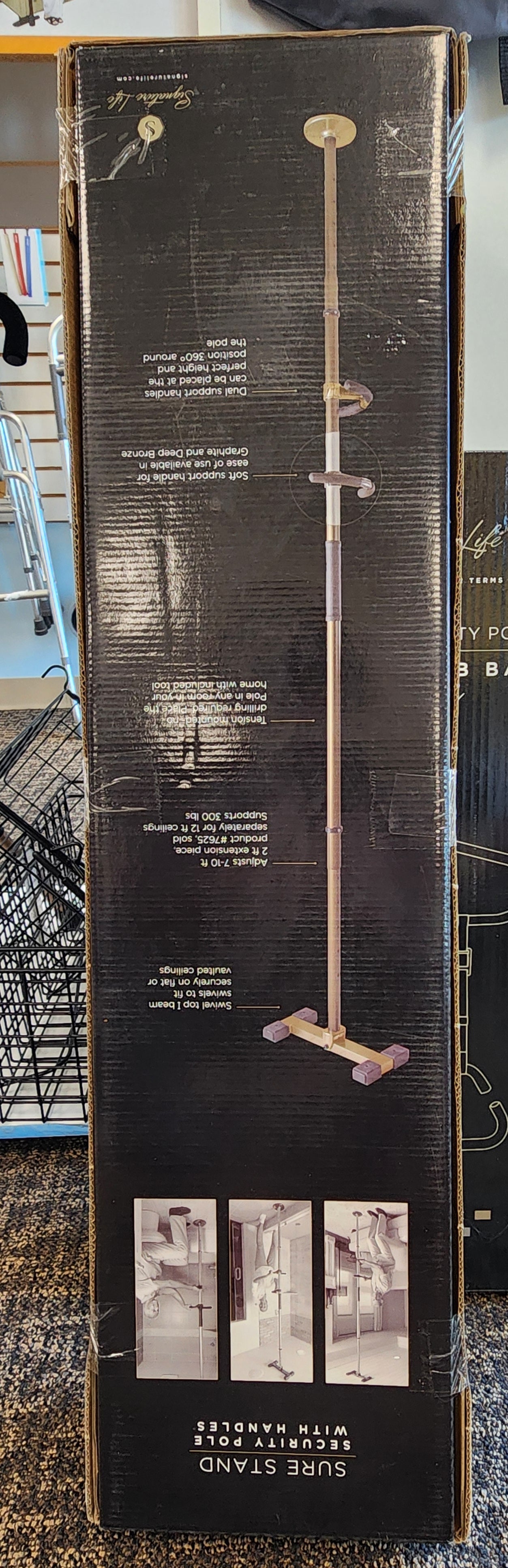 Security Stand Pole with Handle