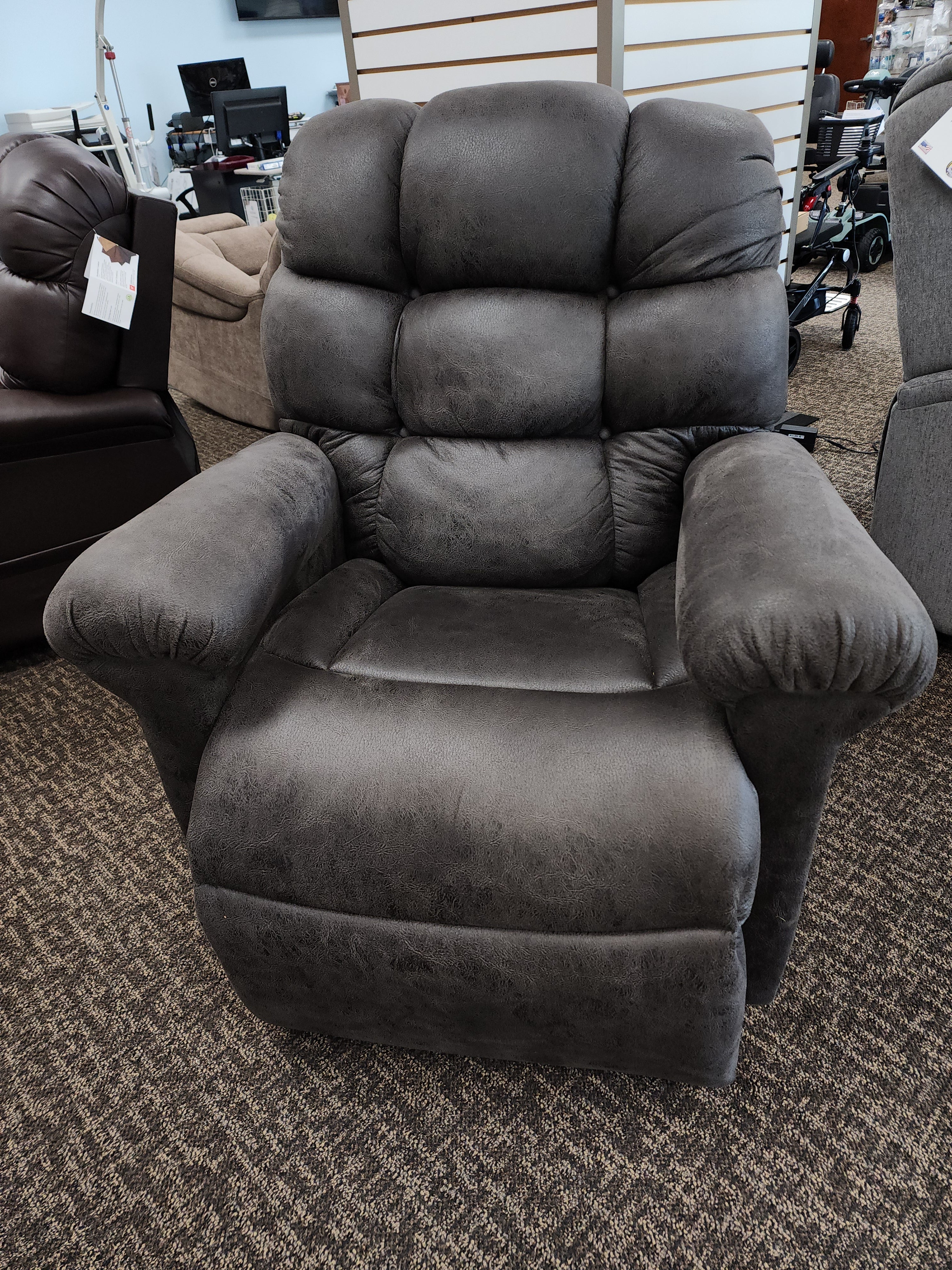 Power Lift Recliner PR-515 Cloud with Twilight Grey Suede