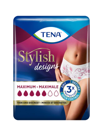 Maxima white stylish underwear by Tena